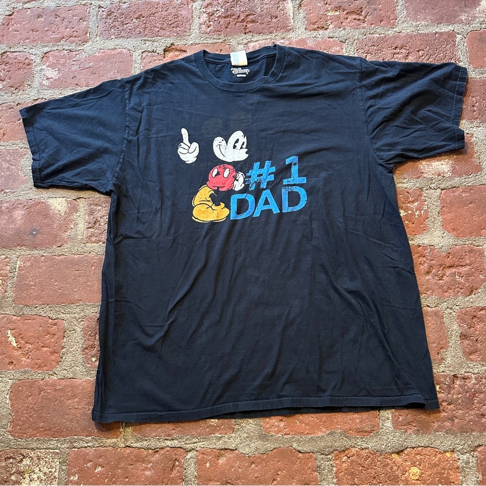 #1 Dad Mickey Mouse Graphic Tee Best Disney Dad Father’s Day T-Shirt XL